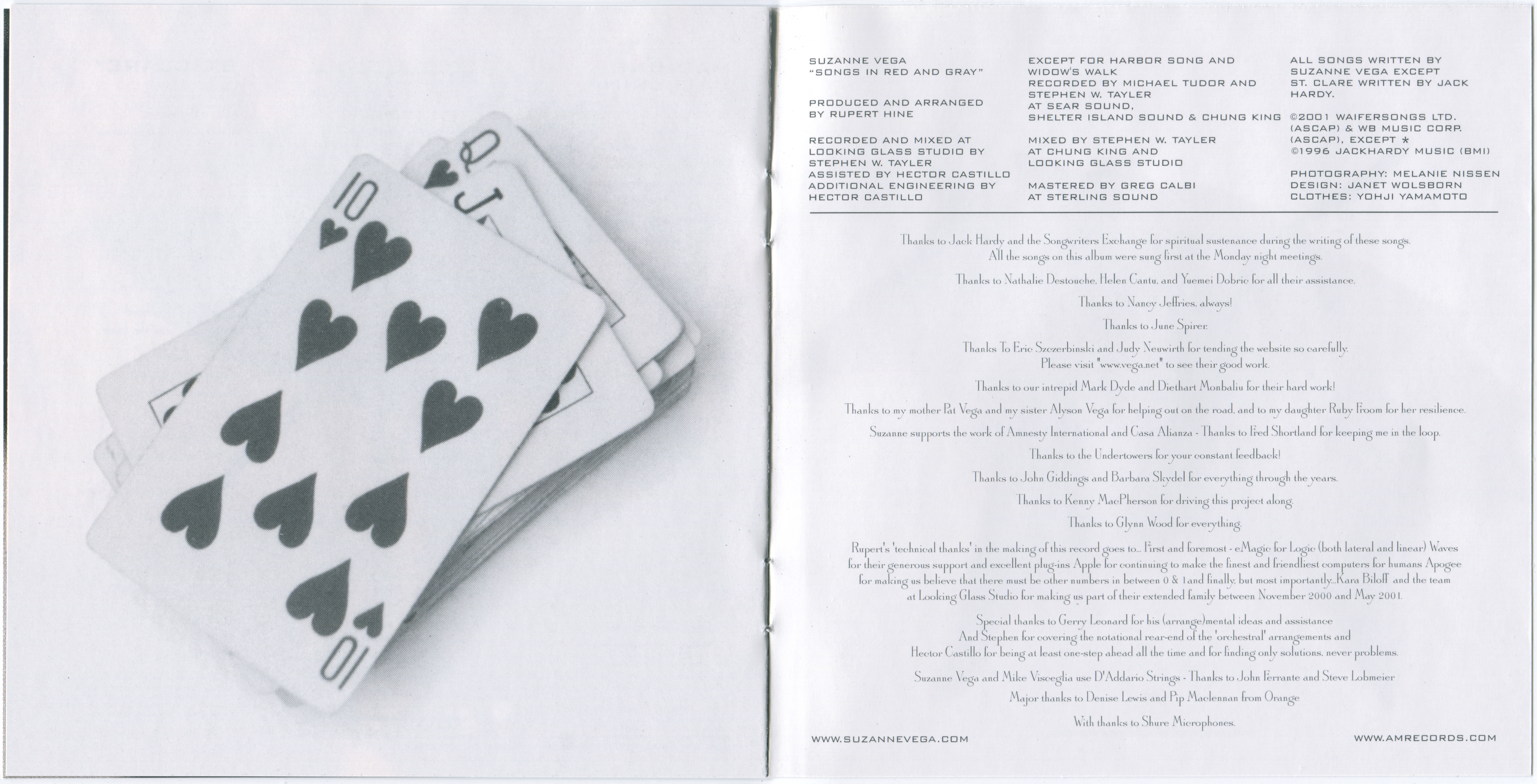 Suzanne Vega  Songs In Red And Gray : Booklet 5